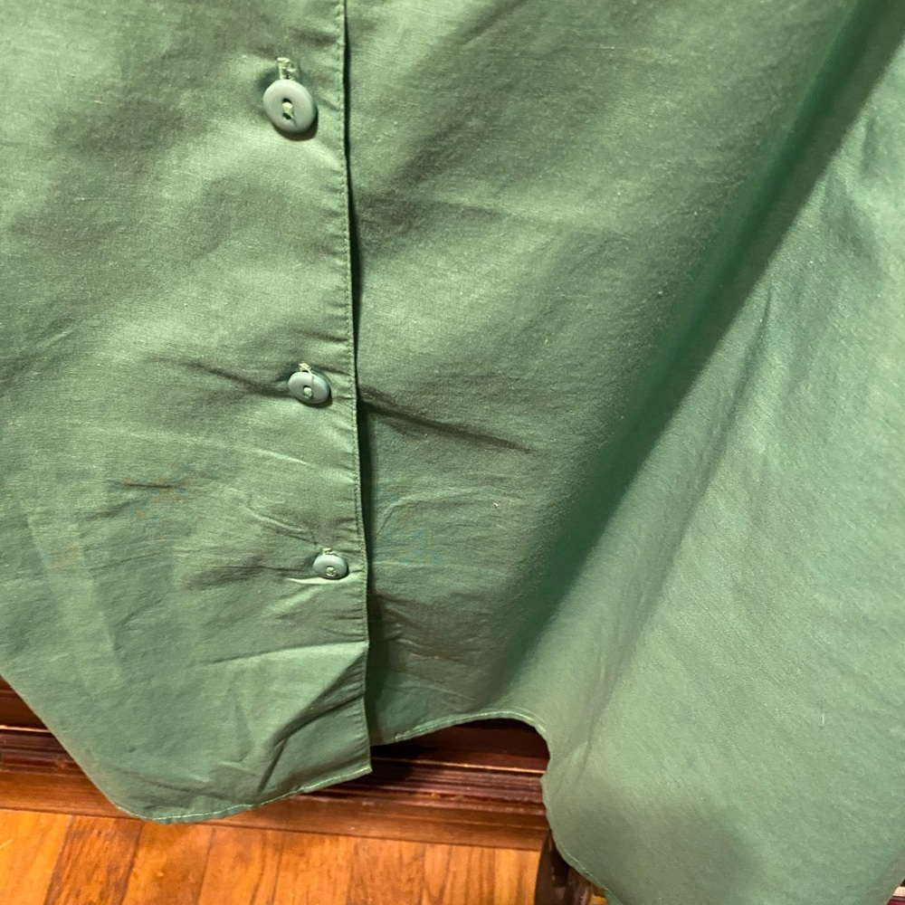 Green Button-Up Shirt plus size 5X Women’s - Picture 2 of 13